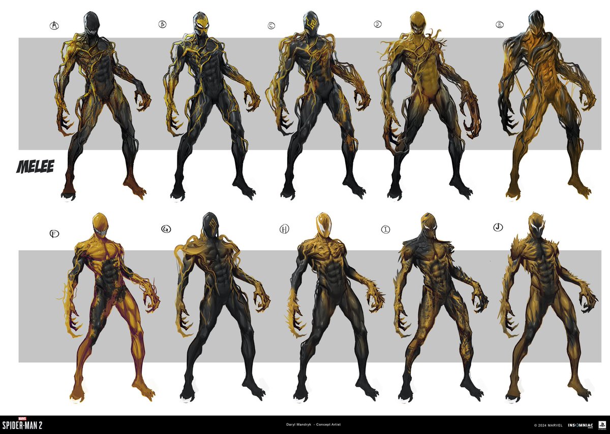 New official Marvel’s Spider-Man 2 “SYMBIOTES” concepts have been released. #SpiderMan2PS5 🕸️🕷️ Official Concept by: @DarylMandryk #Venom #Symbiotes