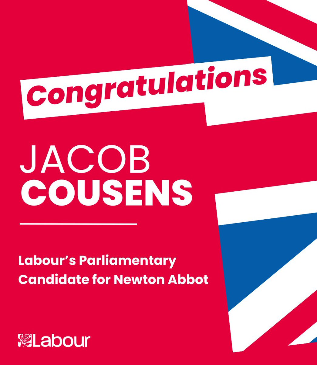 Absolutely thrilled to have been picked as Labour's parliamentary candidate for Newton Abbot at the next general election! The Tories have crashed the economy and after 14 years of chaos working families in Newton Abbot are paying the price. Let's get Britain's future back! 🌹