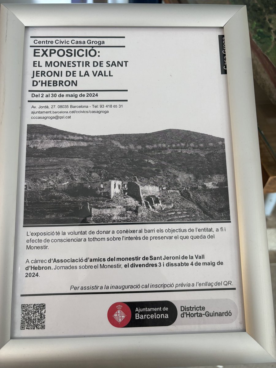 La memoria de mi barrio. Gracias a los amigos de la asociacion del monasterio de Sant Jeroni de la Vall d’Hebron por recuperar nuestra historia. #sindromemeige #distonia #enfermedadesraras #ciegos #discapacidad #salud