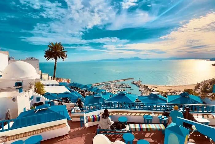 Sidi Bou Saïd in Tunisia 🇹🇳, ranked 3rd most beautiful small town in the world by Time Out, enchants visitors with its cobblestone streets, iconic blue and white  houses, and historic café, preserving its allure as a captivating destination

#ThisIsAfrica