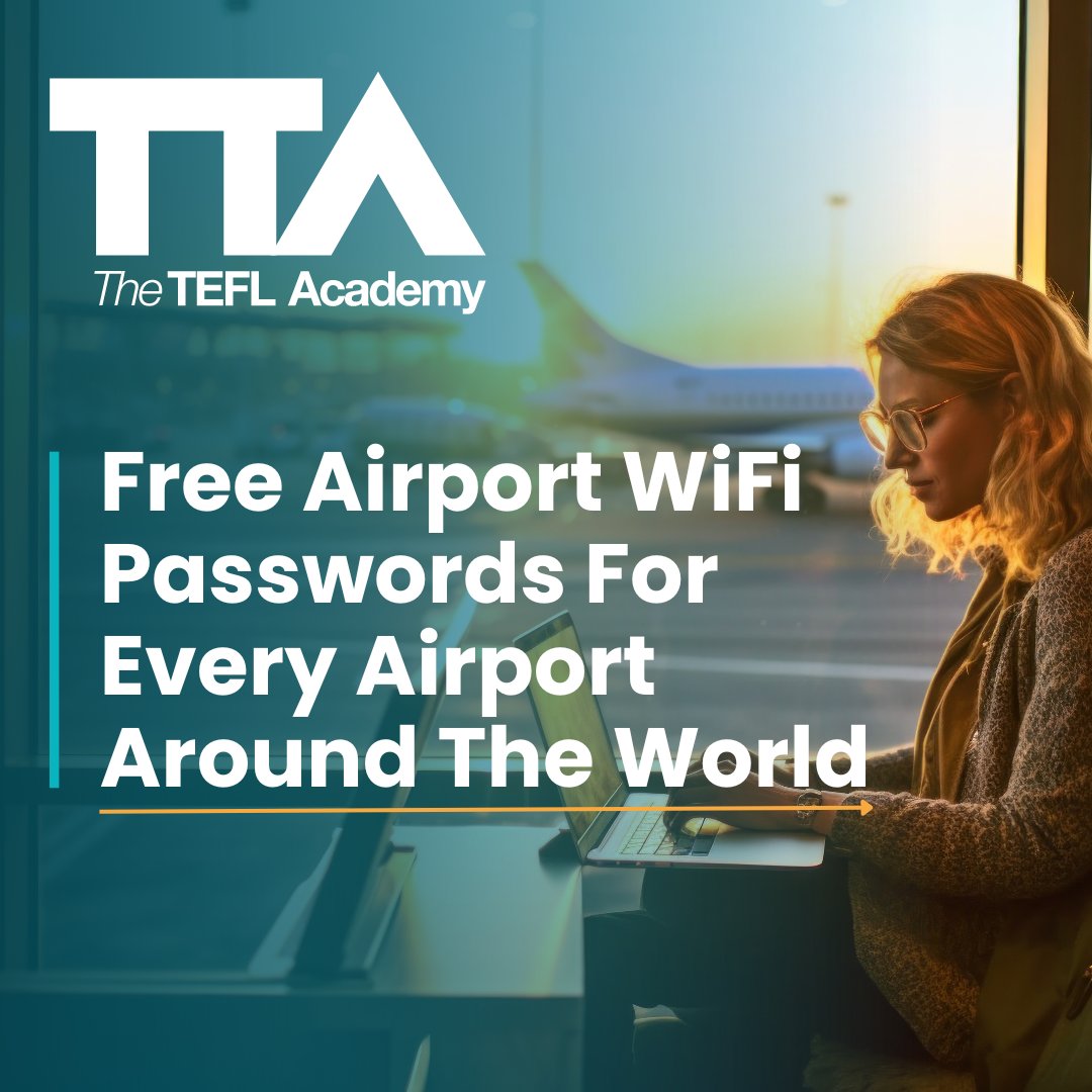 Free Airport WiFi Passwords For Every Airport Around The World On A Single Map!

Here is the full story : l8r.it/yGrj

#theteflacademy #tefl #teflcourse #teachenglish #englishteacher #teachonline #teachenglishonline #teflteacher #education #tefleducation