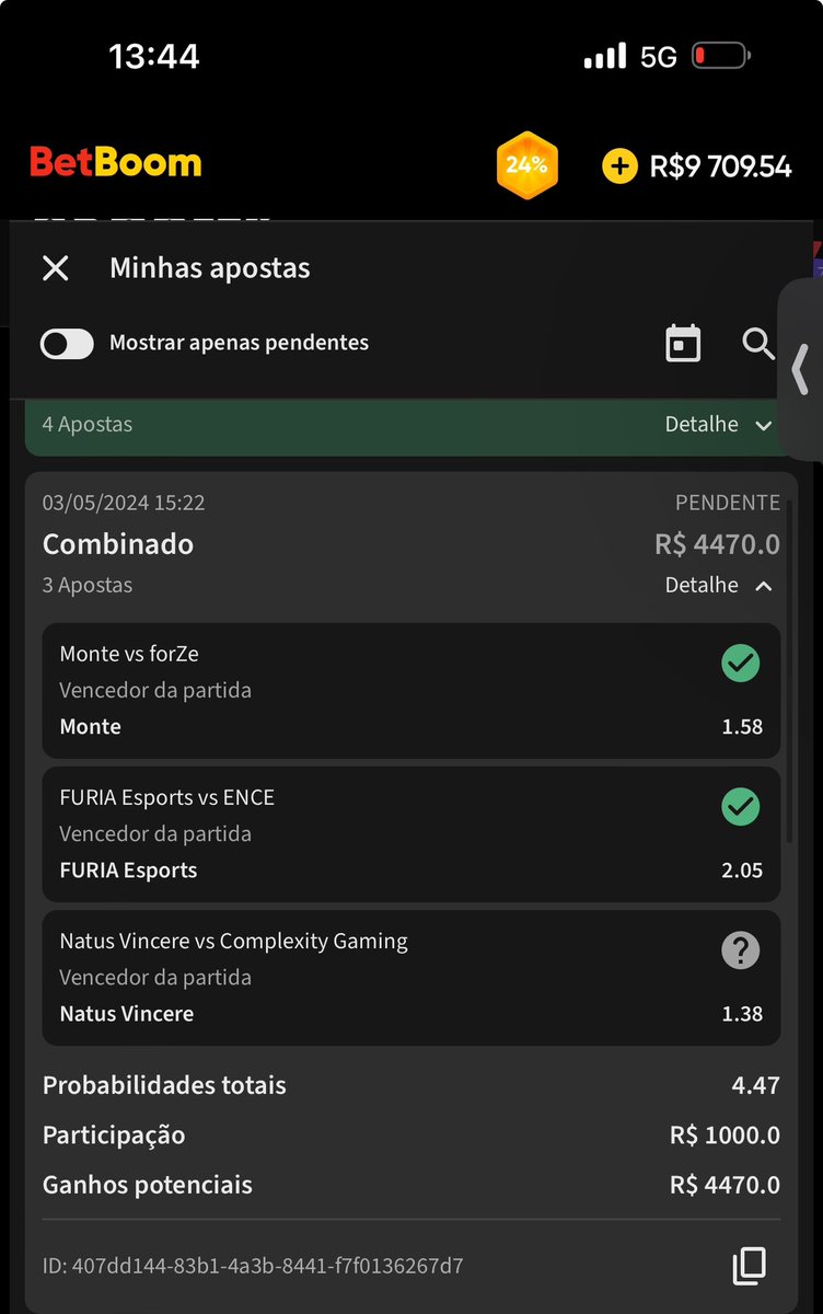 E se a navi ganhar agora eu forro mais 4k Ta bom pro sabadao neh?