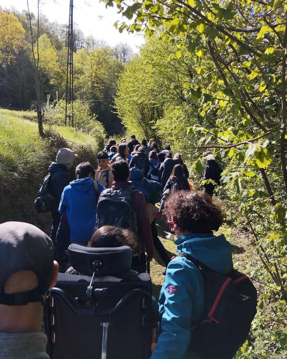 CdaVallsAneu's tweet photo. 1/1 Una altra experiència d'#educacióinclusivareal  #campsientornsdaprenentatge. Els companys de #CdARipollès van fer la Via Annia amb l'alumnat de 1ESO de l'@insabatoliba #Ripoll. TOTHOM va poder fer l'activitat gràcies a #NaturaInclusivaRipollès @Fenix85_ i @CEAAltTer #Joëllete https://t.co/VsieIK9jHW