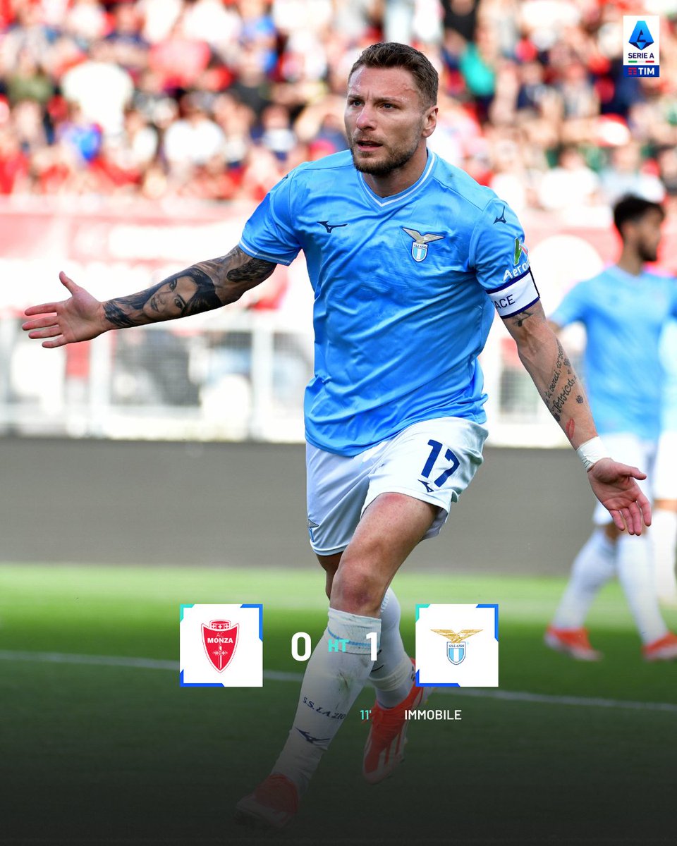 👑 @ciroimmobile decide il 1° tempo di #MonzaLazio!