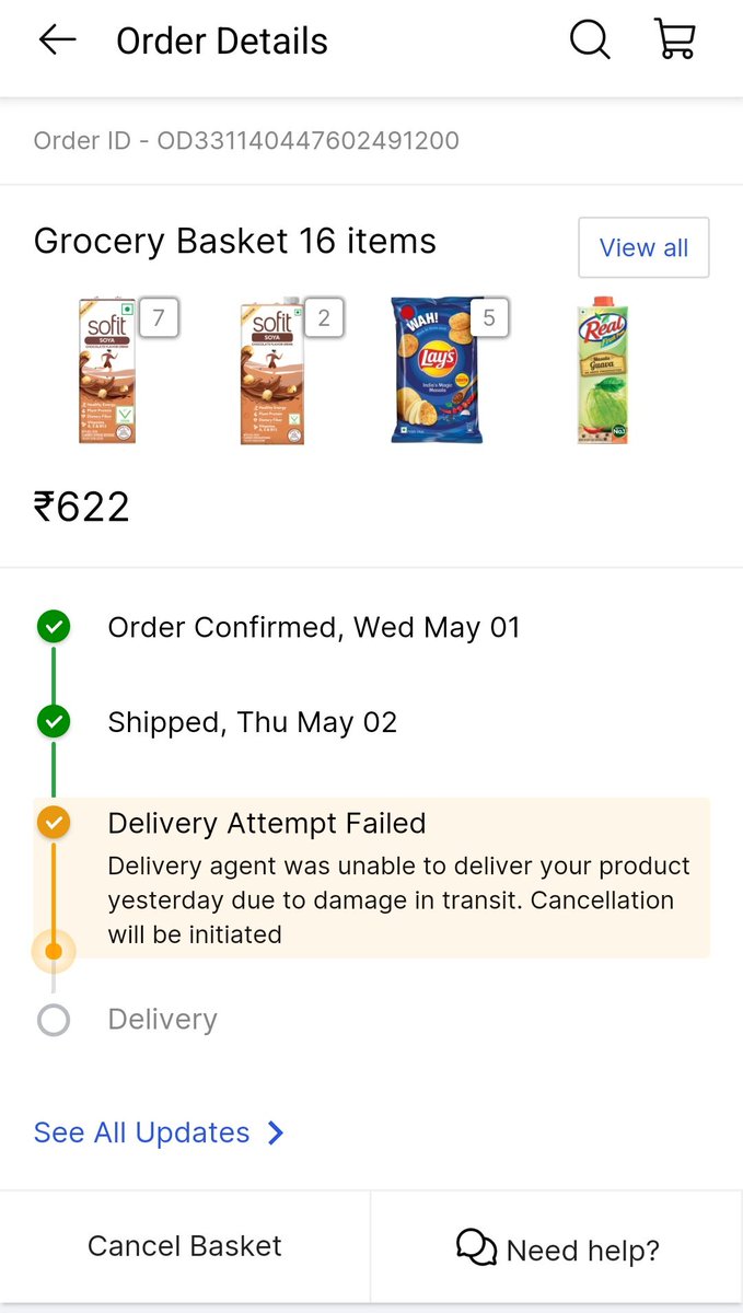@Flipkart @flipkartsupport why aren't u canceling order when it's clear that damaged product.. it's been  2 days still not canceling  #patheticservice