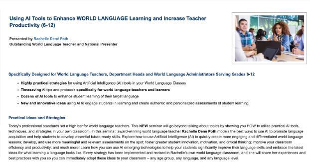 Looking forward to presenting more workshops on #AI for World Language Educators. May 8th and May 13th Sign up here: buff.ly/42to3w0 via @Bureauofed in May #education #edtech #langchat #languagelearning @actfl @PSMLA1 @ISTEofficial