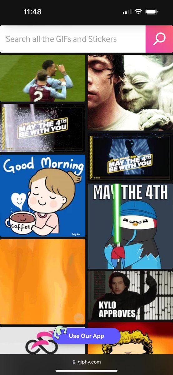 Penguins trending on Giphy again. May the 4th be with you.