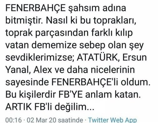 Hem başkan hemde teknik direktör değişmezse seneye benim Feneri sktir ediş şekli