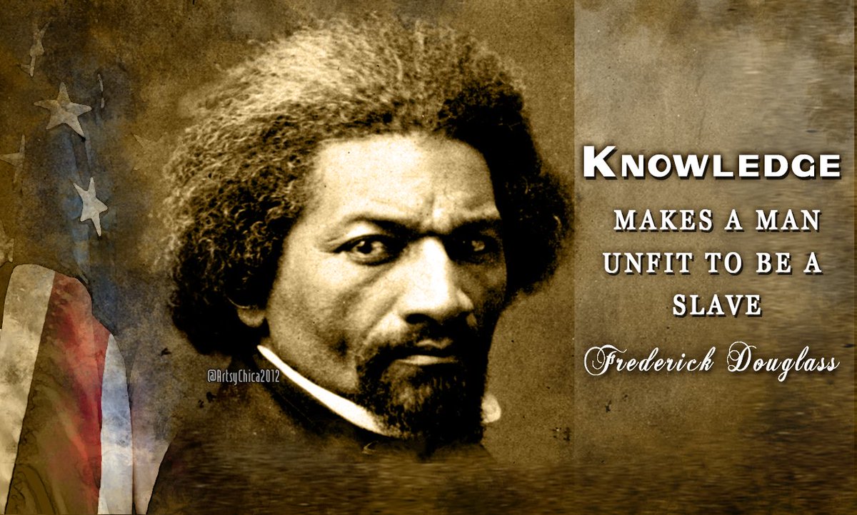 @BlkHistStudies 'Knowledge makes a man unfit to be a slave.' #FrederickDouglass
#BlackHistory365