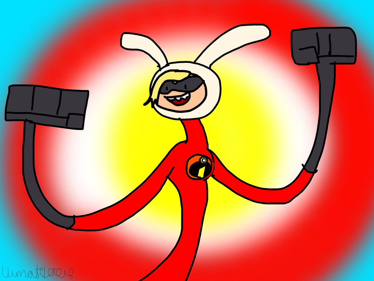A #stretchyartday post
 Fionna from Adventure Time as Elasti-Girl of The Incredibles

This was a trade for Calex363