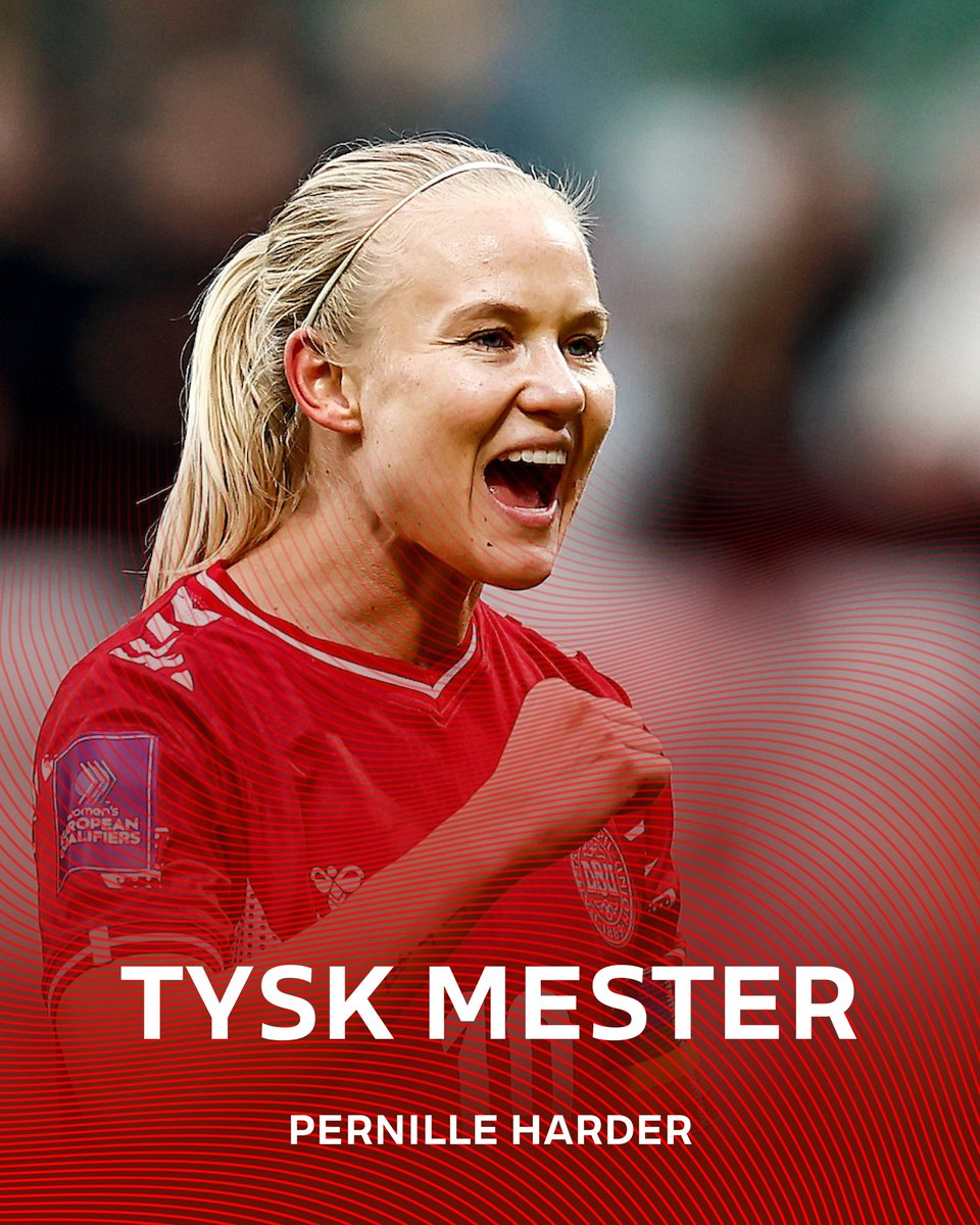 𝗠𝗲𝗶𝘀𝘁𝗲𝗿𝗶𝗻 🇩🇪🏆 Pernille Harder vinder det tyske mesterskab med @FCBfrauen 👏 Kæmpestort tillykke med titlen, kaptajn 🇩🇰 Mesterskabet er Harders femte i Tyskland, men det første med Bayern München 🤩 #ForDanmark