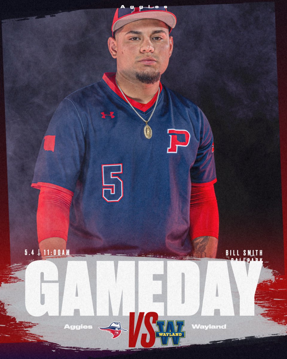 ⚾️GAMEDAY⚾️
SAC Tournament
🆚 Wayland Baptist University 
⏰: 11 AM
📍:  Chickasha, OK
🎥: rb.gy/71thsd
Note that this game was being played yesterday and Wayland leads the Aggies 8-6 in the bottom of the 8th inning.