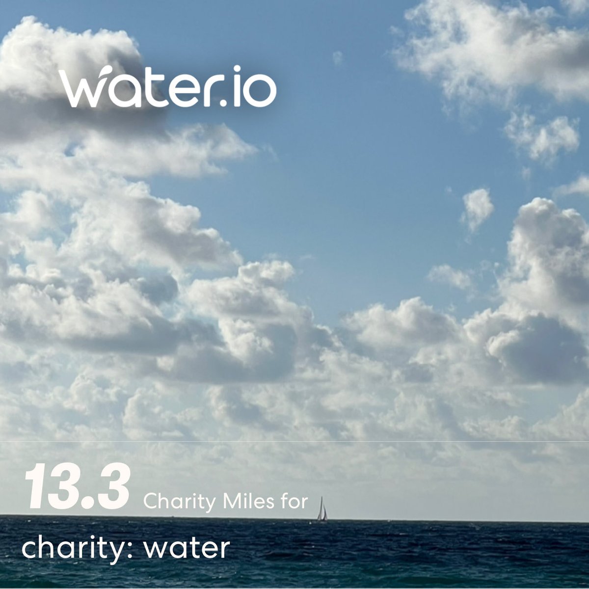 13.3 ⁦@CharityMiles⁩ Miles for ⁦@charitywater⁩ : water. Thanks to everyone who has sponsored me!
miles.app.link/e/7BLgwmS9jJb