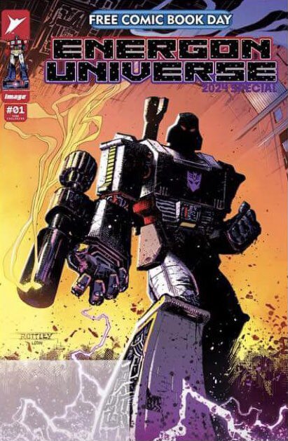It's the first Saturday in May! Head to those comic book stores! The 2024 Special Energon Universe from @Skybound is waiting for you! Writers @RobertKirkman @danielwarrenart Joshua Williamson and artists @LoreDeFelici, @RyanOttley and Jason Howard