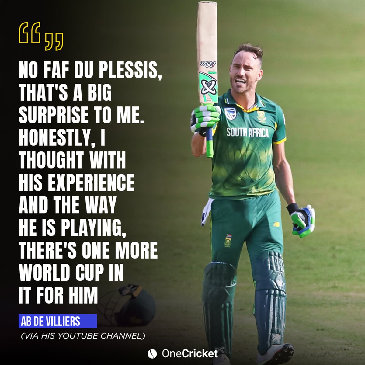 AB de Villiers voiced his surprise at the decision to leave Faf du Plessis out of the Proteas' T20 World Cup squad 👀

#T20WorldCup24 #FafduPlessis