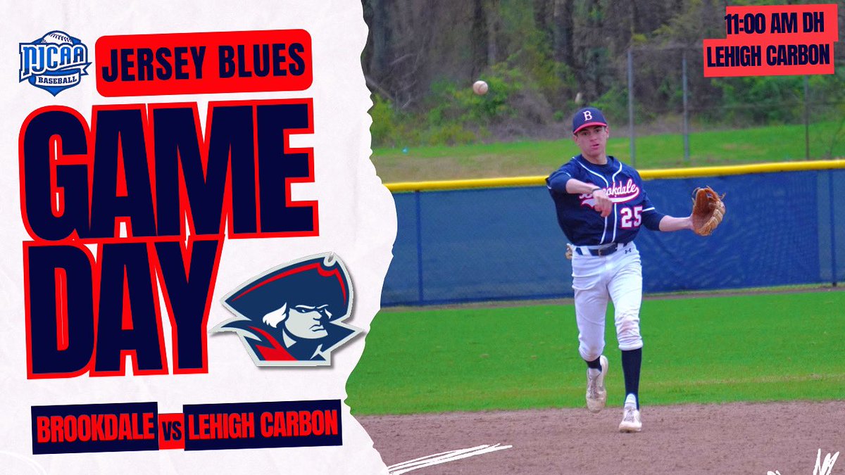 GAME DAY❗️ Brookdale Jersey Blues hit the road to take on Lehigh Carbon in a double header match up… 🆚Lehigh Carbon ⌚️11:00 AM DH 📍Lehigh Carbon Community College
