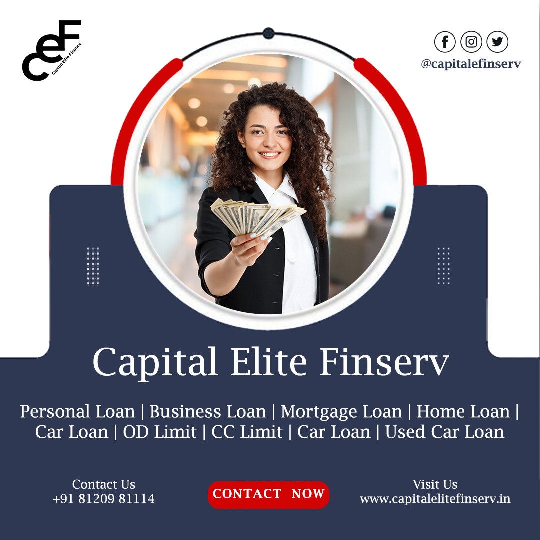 Need Loan! Don't waste time in searching options, just connect Capital Elite Finserv. Reach out us for more details at +91 81209 81114 #PersonalLoans #FinancialEmergency #HomeLoans #BusinessLoans #financialplanning #personalloans #capitalefinserv #loanapproval #QuickLoans