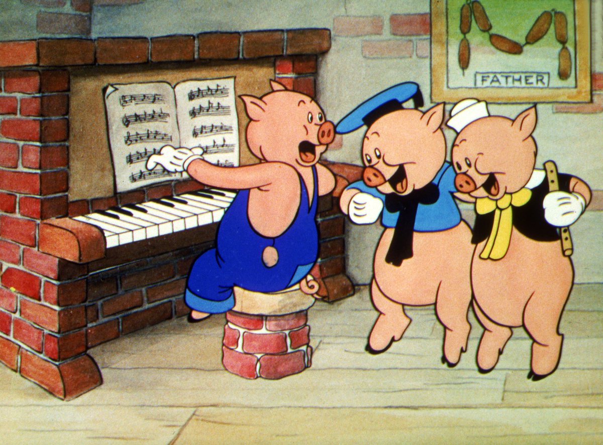 In the original version of 'Three Little Pigs,' the Wolf didn't just get stymied by the brick house. He was cooked and eaten by the surviving pig. Karma.