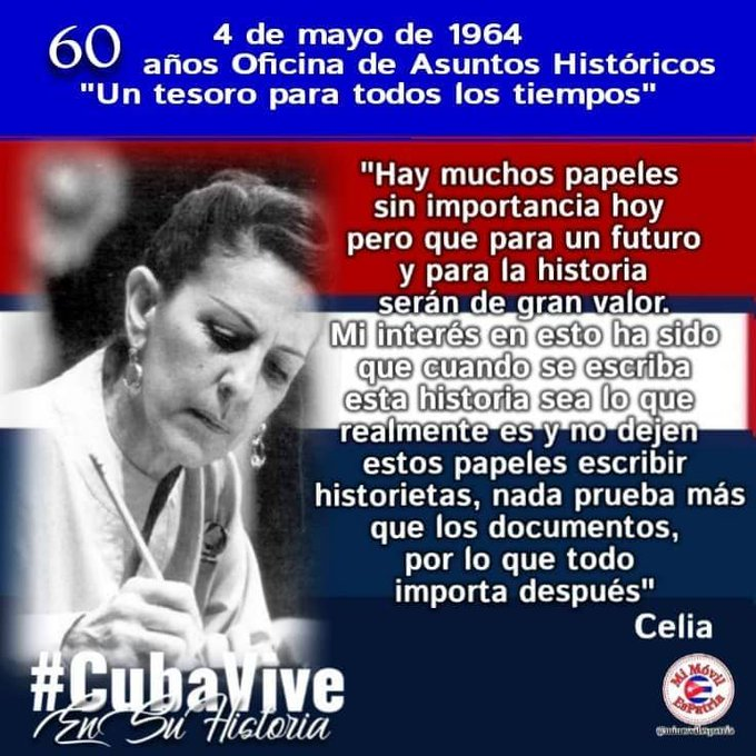 #HoyEnLaHistoria 
@mmcvenpor
 #PorCubaJuntosCreamos #CubaPorLaVida
@cubacooperaven