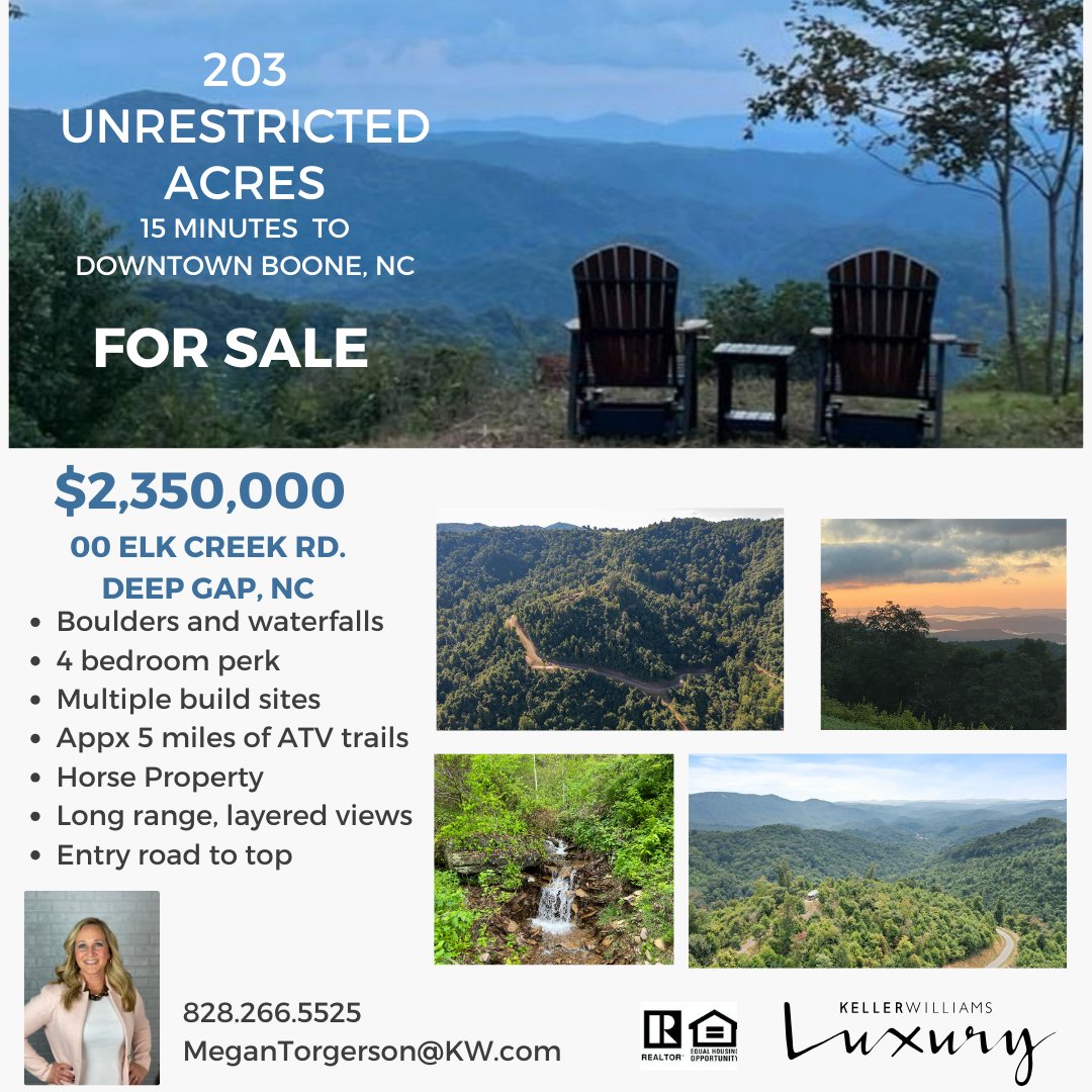 This gorgeous property boasts mountain tops, valleys, waterfalls, multiple build sites, a four bedroom perk, and is beautifully maintained. Whether for a family compound, short term rental investment or a private vacation oasis, this is it! Comment below for more info! @kwri