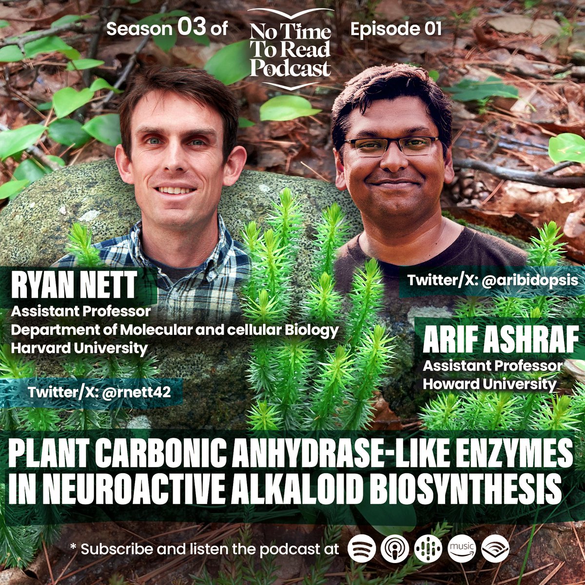 The #No_Time_To_Read_podcast is back! 🎙️ Really excited to start the first episode of Season 3 with Ryan Nett @rnett42 and discussing about Ryan's recent paper on plant alkaloids published in Nature @Nature Podcast: podcasters.spotify.com/pod/show/no-ti… Article: nature.com/articles/s4158…