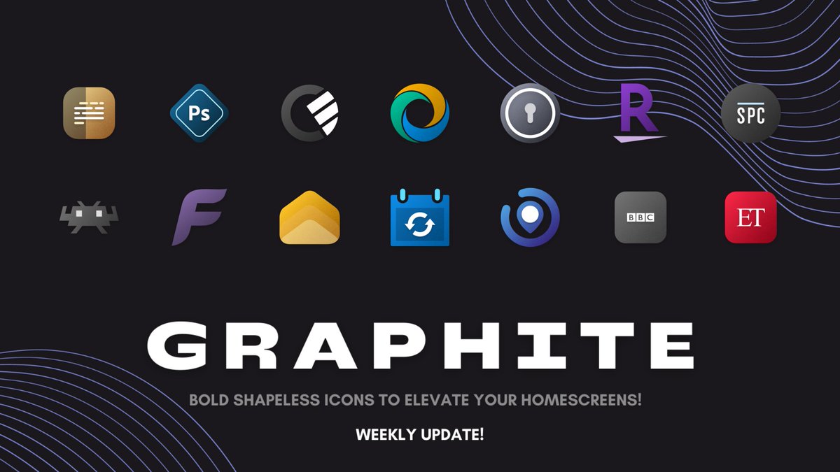 Weekly update for Graphite is live! 🔸 Added 20 awesome icons! 🔸 3560 total icons now! Get it here: bit.ly/Graphiteiconpa… RTs and ❤️s ll be highly appreciated! Cheers guys!