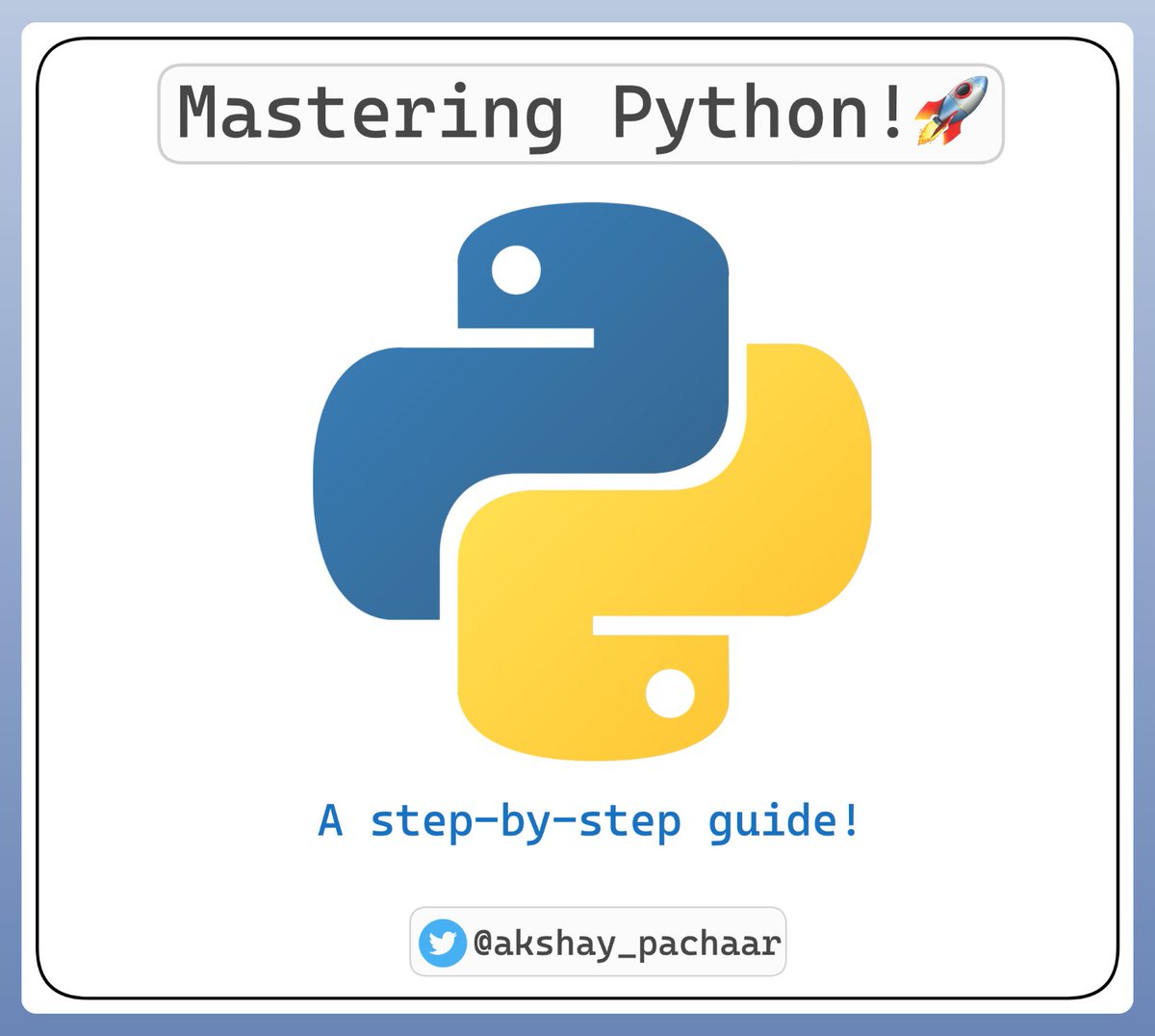 I have been coding in Python for 8 years now. ⏳

If I were to start over today, here's a roadmap...👇