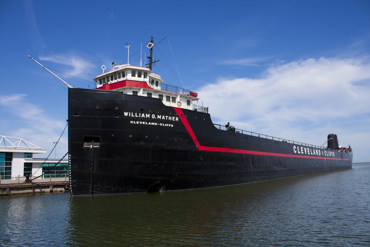 The Steamship William G. Mather is officially open for the season! 🚢 Tour this restored 618-foot historic ship and see what life was like on board a working Great Lakes freighter! Visit GreatScience.com to plan your visit today #StayCuriousCLE