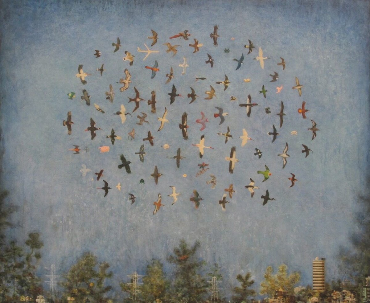 Ghost Flock by Alasdair Wallace (b. 1967)