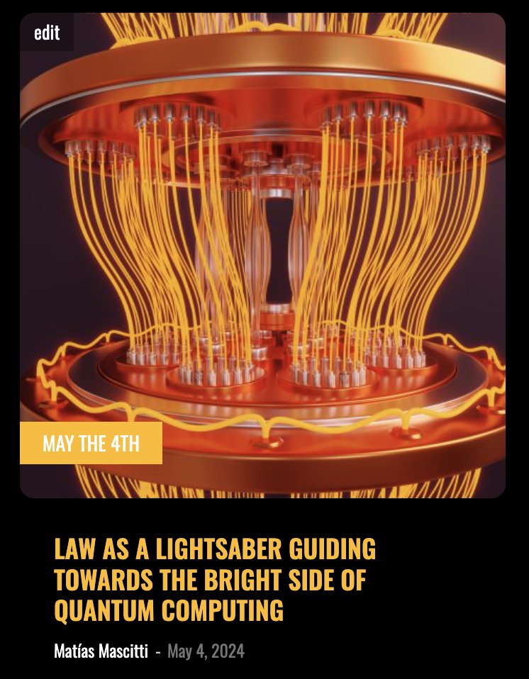 The_Digi_Con's tweet image. Following that, @matiasmascitti explores how #QuantumComputing could be the real-life Force, blending #QuantumFieldTheory with Star Wars elements. How law as a lightsaber guiding towards the bright side of Quantum Computing?
👉 digi-con.org/law-as-a-light…

#StarWars #QC #DigiConSciFi