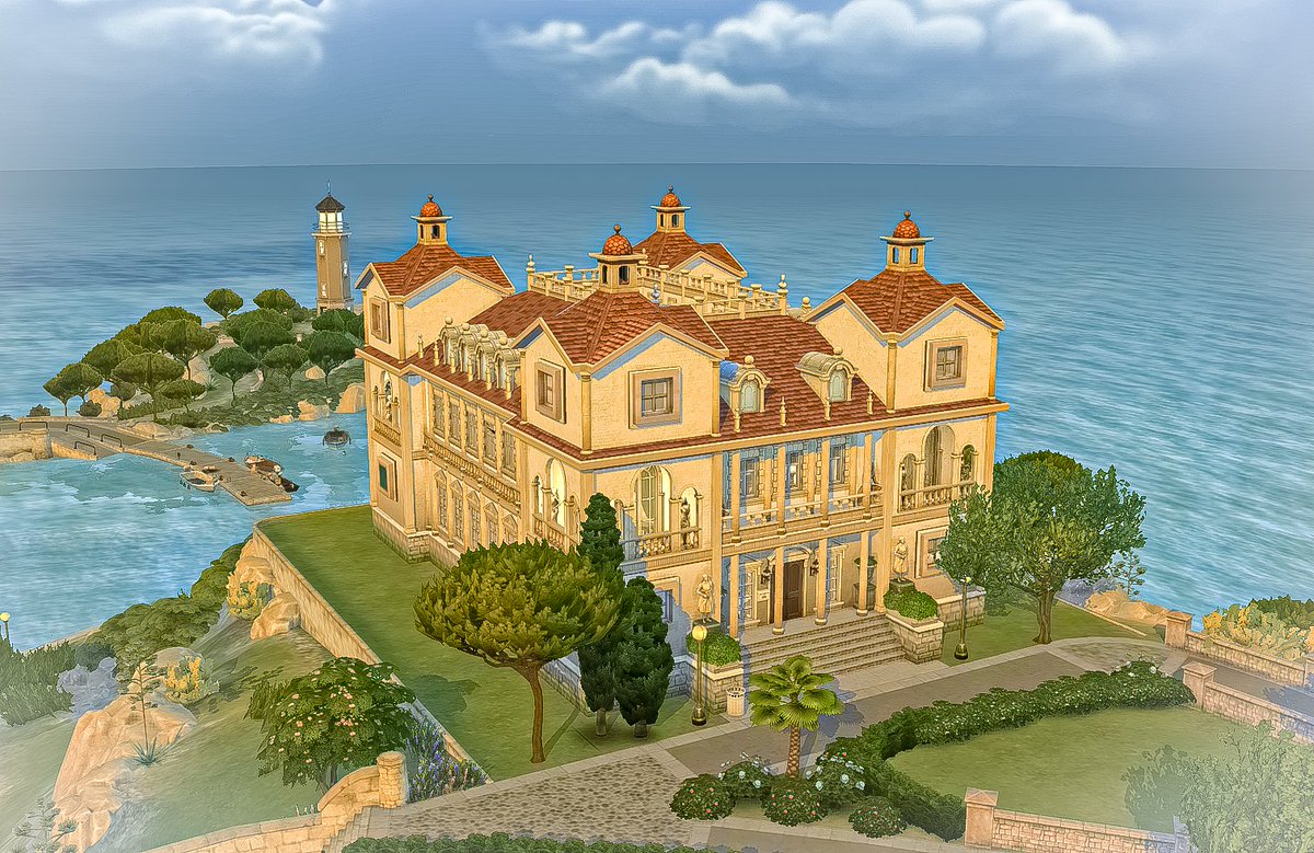 My newest build is a historic villa in Tartosa. Villa Atrium is a 4 bed rental with an atrium and indoor pool in the basement. #noCC #TheSims #TheSims4 #ShowUsYourBuilds @TheSims @TheSimmersSquad