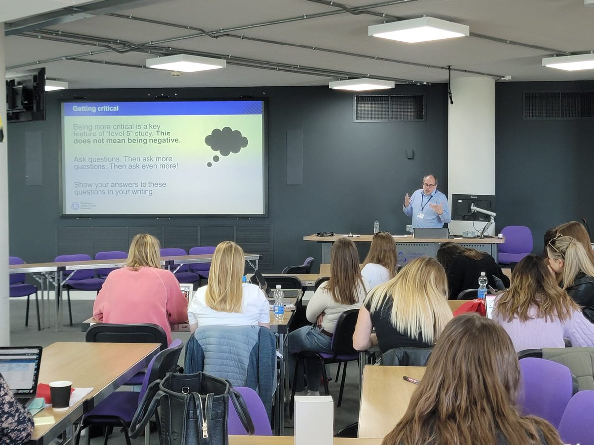 Childhood Studies L4 students working together on their professional porfolios in Canterbury today, and hearing from a panel of current and former students talking about the impact the course has had on their careers and their settings <a href="/CCCUArtsHumsEd/">CCCU Arts, Humanities & Education</a> <a href="/ccculibrary/">CCCU Libraries</a> @CCCUStudents