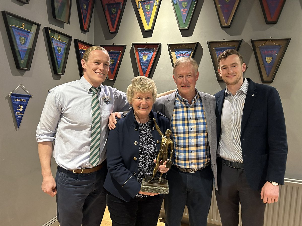 It was a great night last night at our annual dinner where the Dan McAllister award for outstanding contribution to the club was presented to the Marmion family