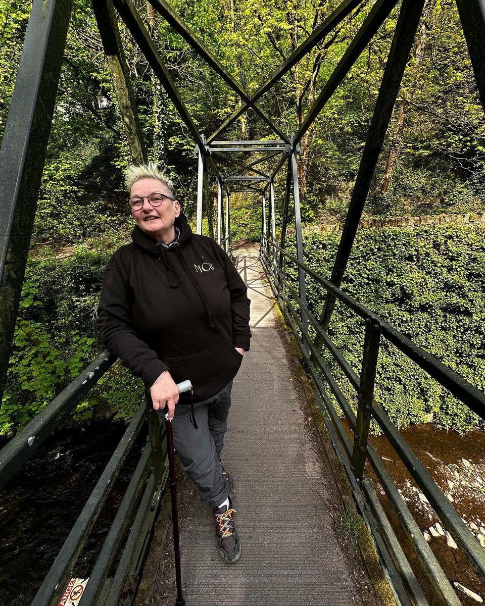 Our loyal supporter, Jane wearing her #MC8 hoodie on Thursday visiting New Mills, “keeping Maddy’s name and memory alive.” Thank you for all of your help, Jane! 🤩 #MC8