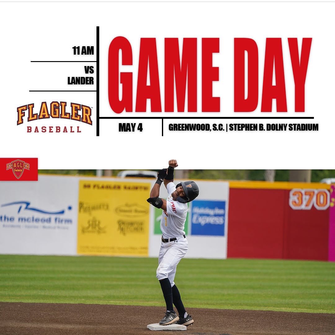 Another day for more tourney play👏‼️ 🆚 Lander ⏰ 11 a.m. 📍 Greenwood, S.C. 🎥 pbcsportsnetwork.com/peachbelt/ 📊 landerbearcats.com/sidearmstats/b… #GoSaints x @Flagler_BSB