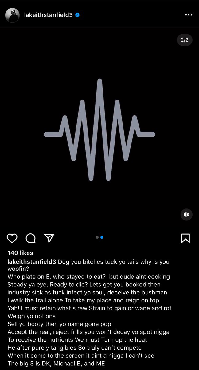 Lakeith Stanfield just dropped a diss 2 mins ago . Actors gettin in on this beef too ? 😂