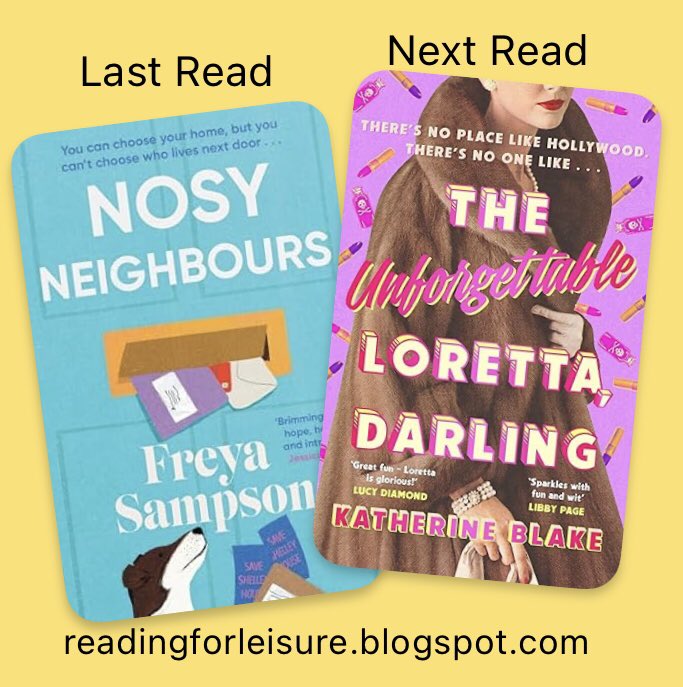 #NosyNeighbours from @SampsonF was a heart-warming read. Have already made a start on #TheUnforgettableLorettaDarling by @karenball and @VikingBooksUK and finding it immensely readable and quite shocking