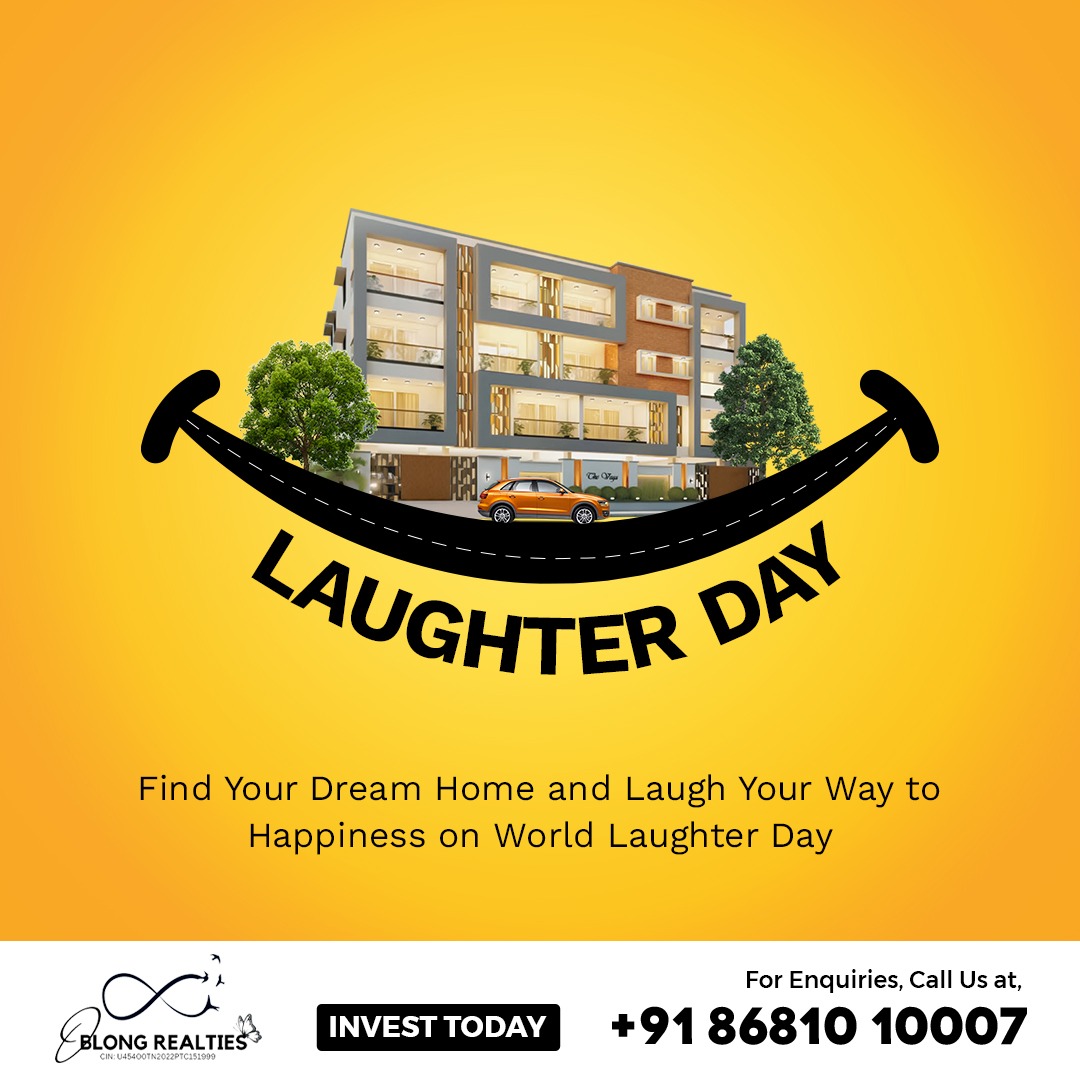 Find Your Dream Home and Laugh Your Way to Happiness on World Laughter Day
#LaughMore #SpreadJoy #HappyVibes #JoyfulMoments #ShareTheLaughter #SmileEveryday