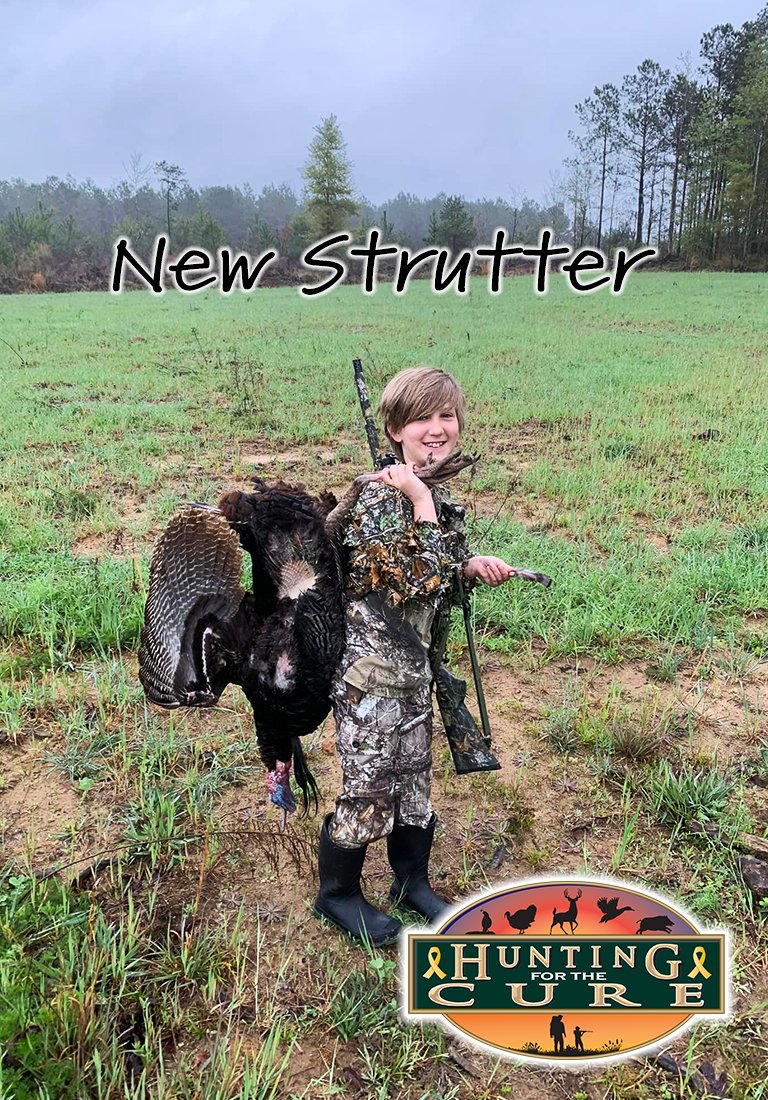 NEW STRUTTER ALERT - Eli's first turkey hunt and he struts away with a Gobbler! He is all smiles as he poses for a photo.  Sharing Smiles and Serving Ohters, It just doesn't get any better! #SharingSmiles #servingothers #turkeyhunting #realtree #realtreecamo #allsmiles