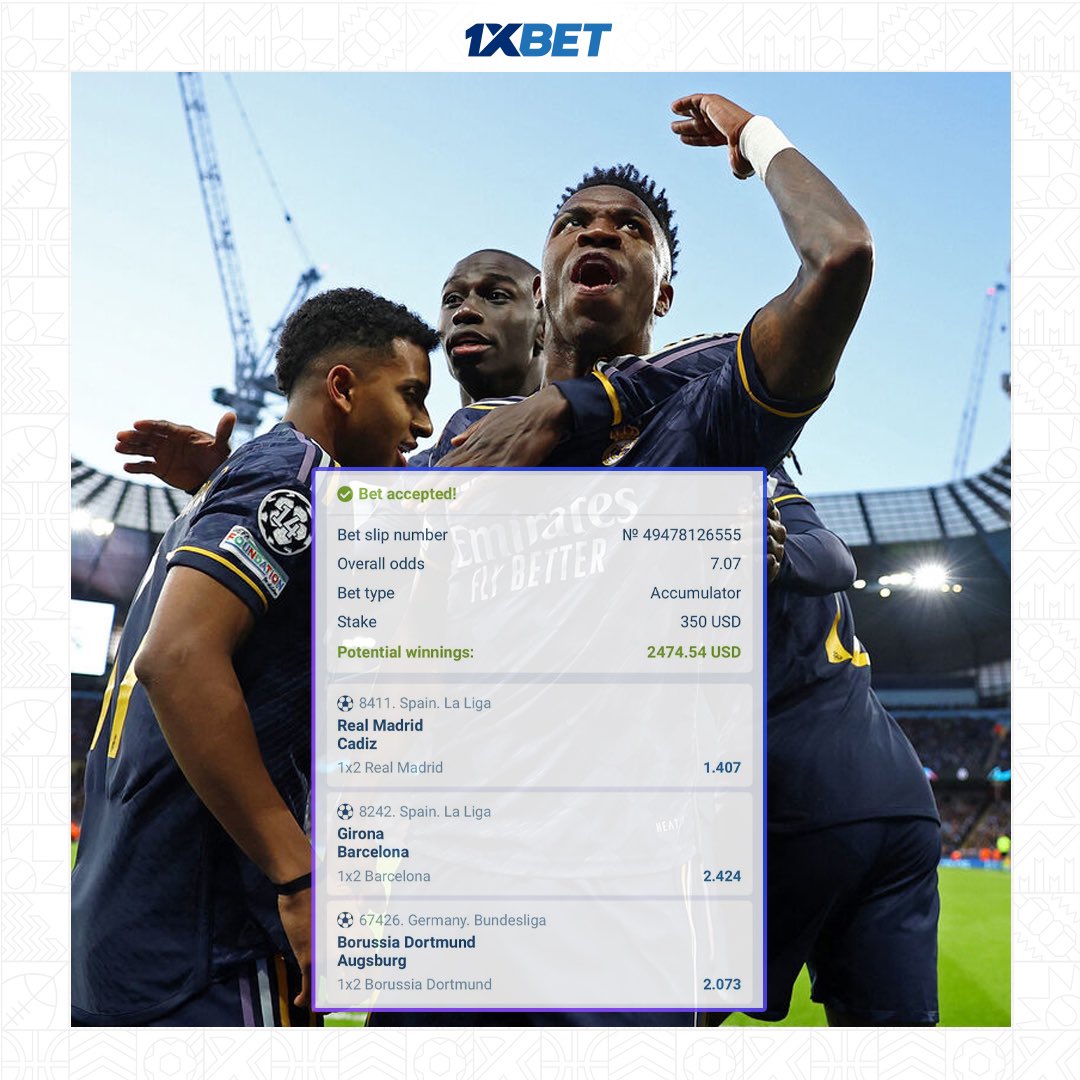 Our client decided to bet on three games of the day 🤩 Code 🔗 R213C