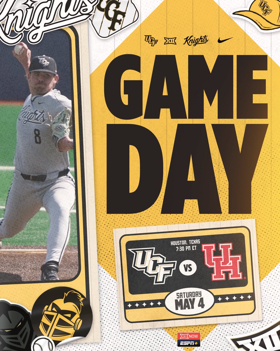 Looking to secure the series 👀 🆚 Houston 🕒 7:30 PM ET/6:30 PM CT 🏟️ Schroeder Park 📺📻📊 linktr.ee/ucfbaseball