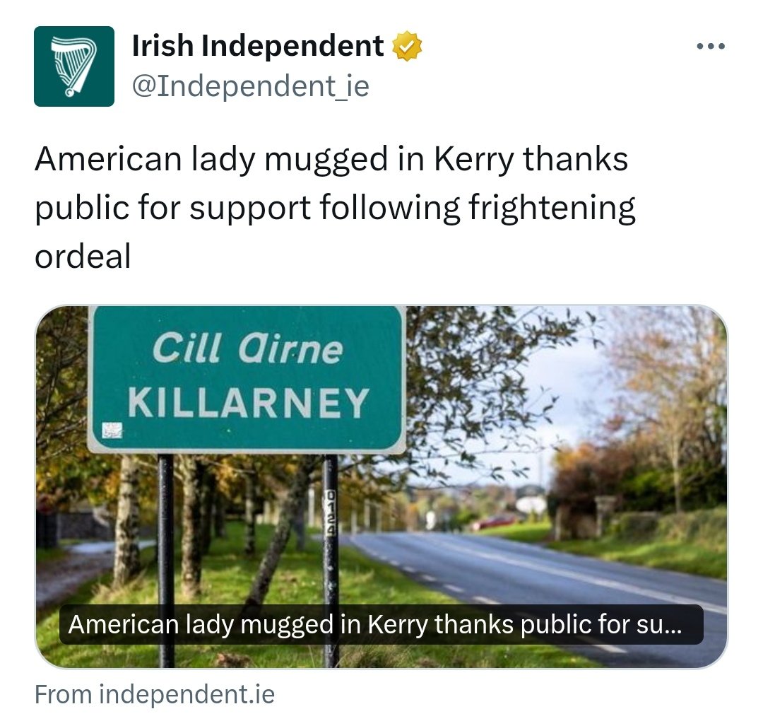 Shocking & Appalling incident in Killarney 😳

American Lady Gouged whilst staying in Killarney, Gardai seeking to speak to Hotel, Guesthouse & Restaurant owners.