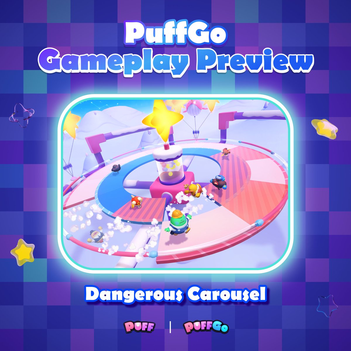 #DecodePuffGameplay #8 - Dangerous Carousel Step onto the carousel of excitement & achievement 🎠 Stay vigilant for traps! Watch out for the warnings of the red alerts 🚨 Persist without pause until you reach the safe zone 🛡️ Dash joyfully & emerge as the final Puff standing!