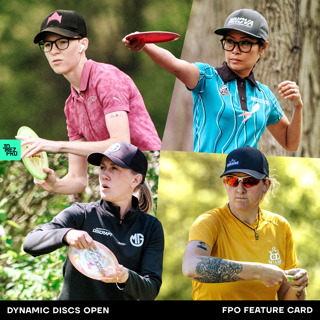 Round 1 coverage of the 2024 @DynamicDiscs Open FPO Feature Card is available now! Watch: bit.ly/4bnXsnr