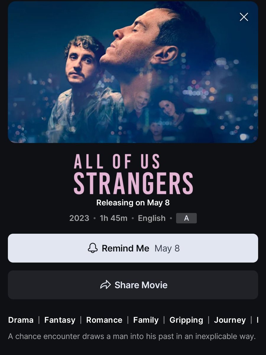 #AllOfUsStrangers (2024) by #AndrewHaigh, premieres May 8th on @DisneyPlusHS.