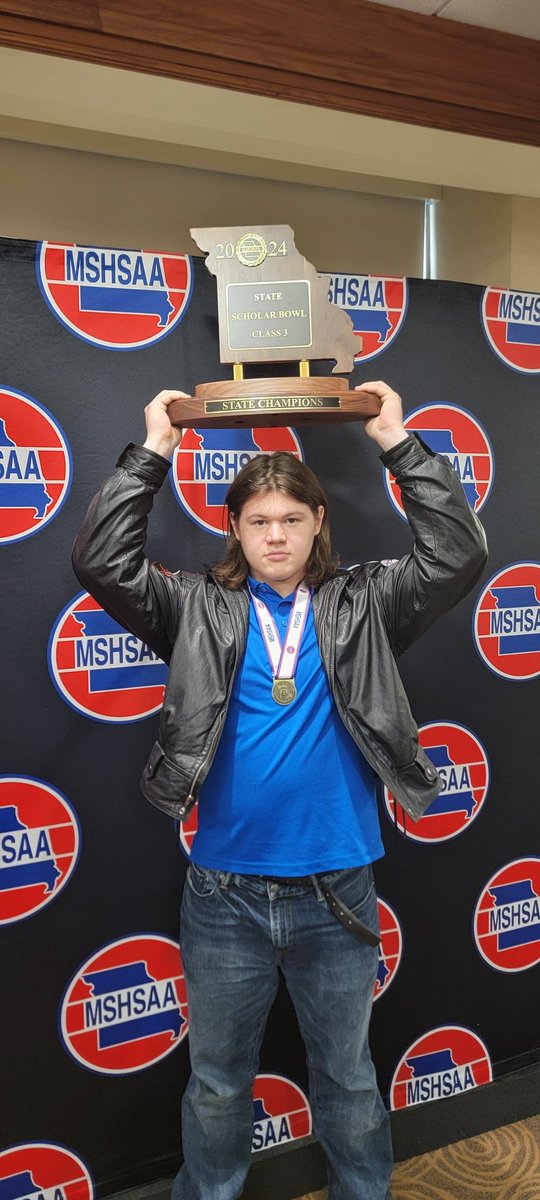 My son's team won the state championship for Scholar Bowl!
