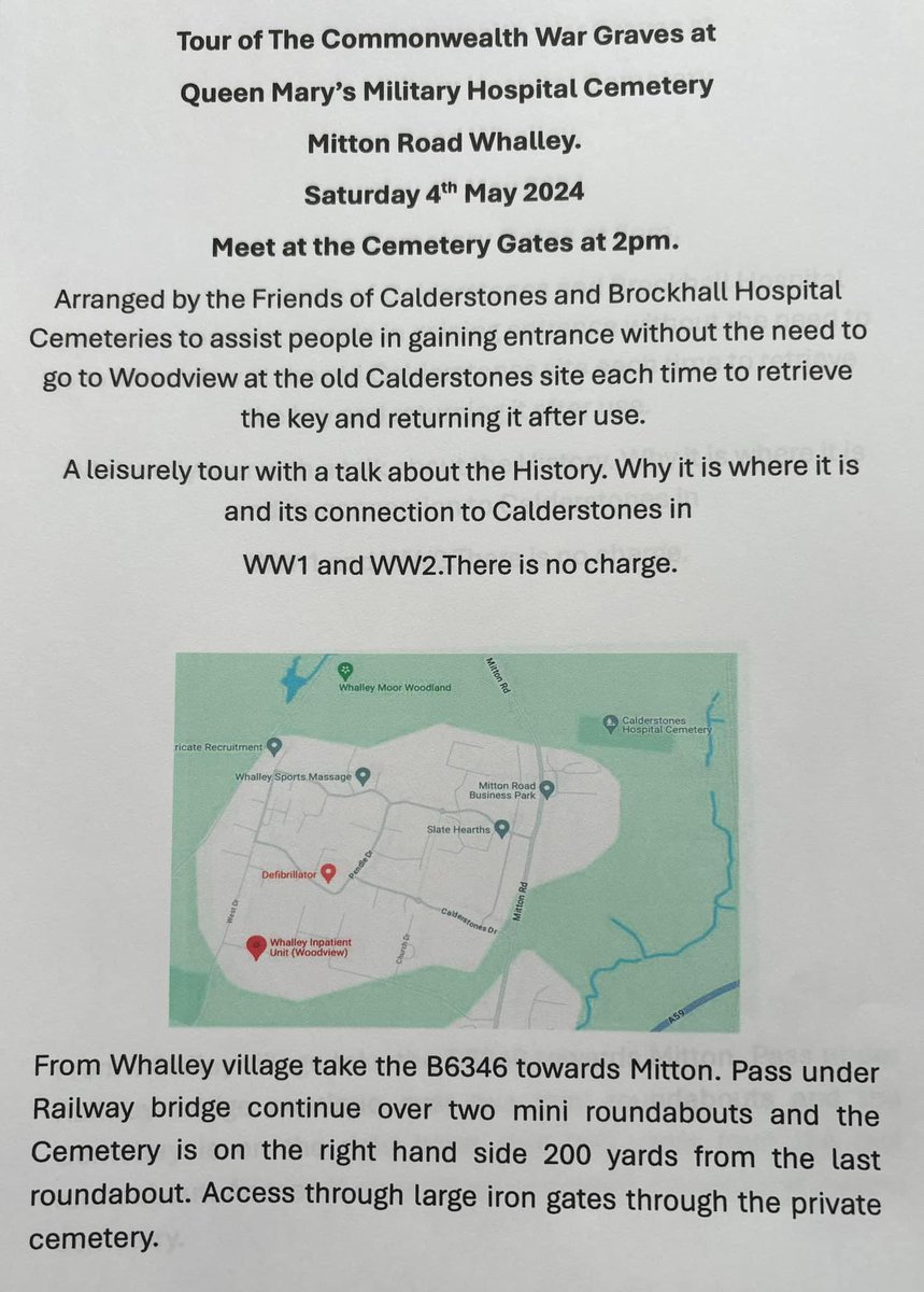 2pm Today
Cemetery Gates Mitton Road, Whalley. Walk and Talk. @CWGC @WhalleyLocalHi1 #cemetery #history