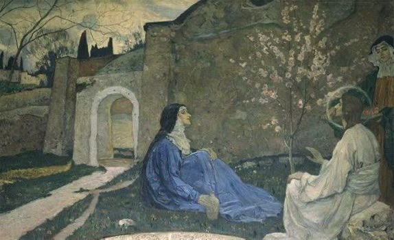 Le Christ avec Marthe et Marie, de Mikhaïl Nesterov, 1911.