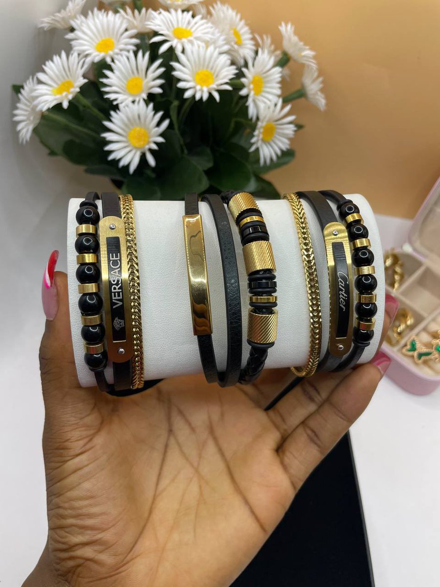Men’s bracelets available Material:Leather/steel Price:#7000 Send a dm to order Location:Lagos Nationwide delivery Pls repost