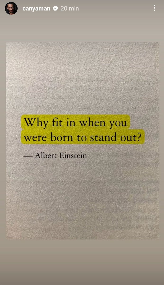 Ig/s #CanYaman Why fit in when you were born to stand out? Albert Einstein